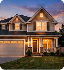 Home at sunset