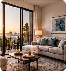 Comfortable apartment living room